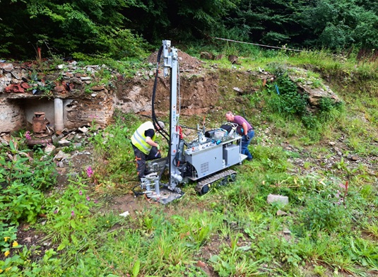 ehemalige Daubiansmühle, Baugrunderkundung im Rahmen des Wiederaufbaus der Mühle